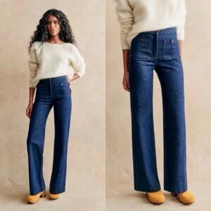 Sézane Dan Denim Trousers in Indigo (Sz FR 36 / US 4)